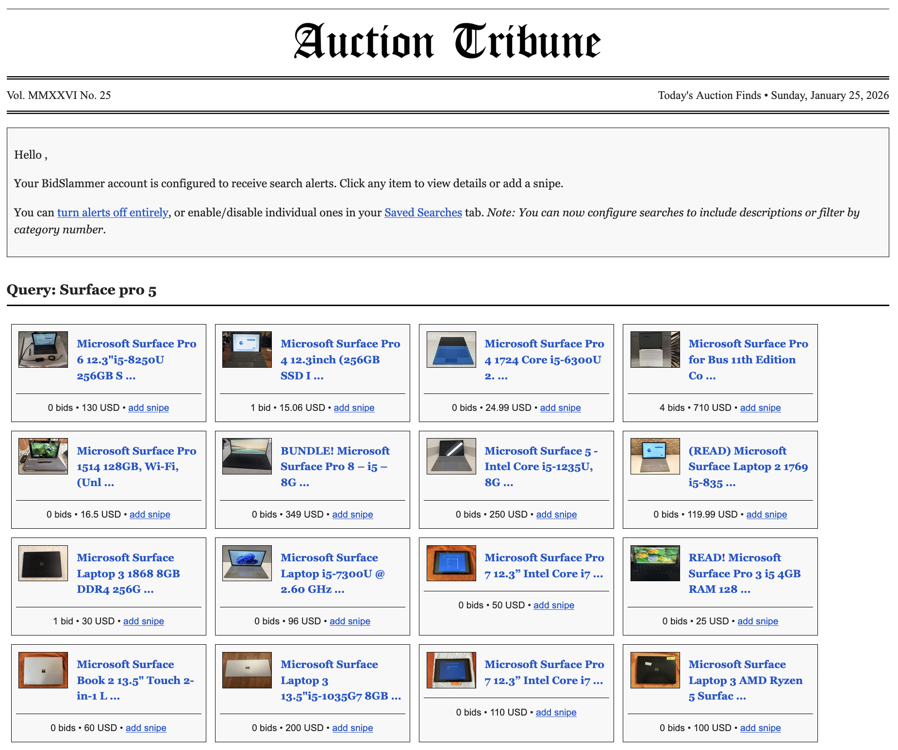 Auction Tribune